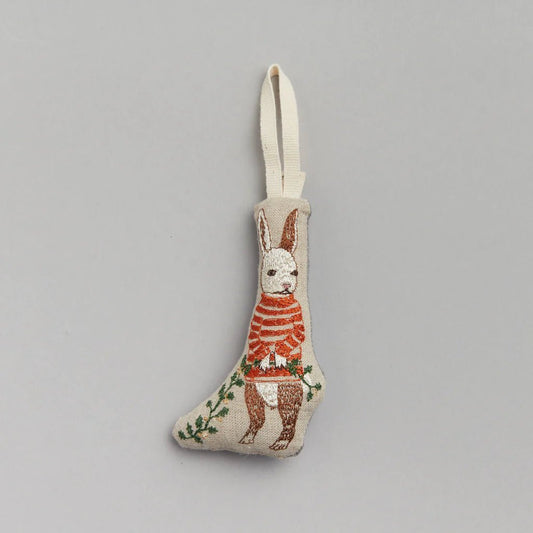Bunny with Holly Ornament | Coral & Tusk - Bon Ton goods