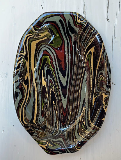 Cachemire Scalloped Oval Dish Tapas a Godrons | Atelier Saint André Perrin - Bon Ton goods
