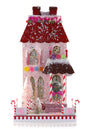 Candy Cane Manor Christmas House – Glittery Storybook Holiday Décor - Bon Ton goods