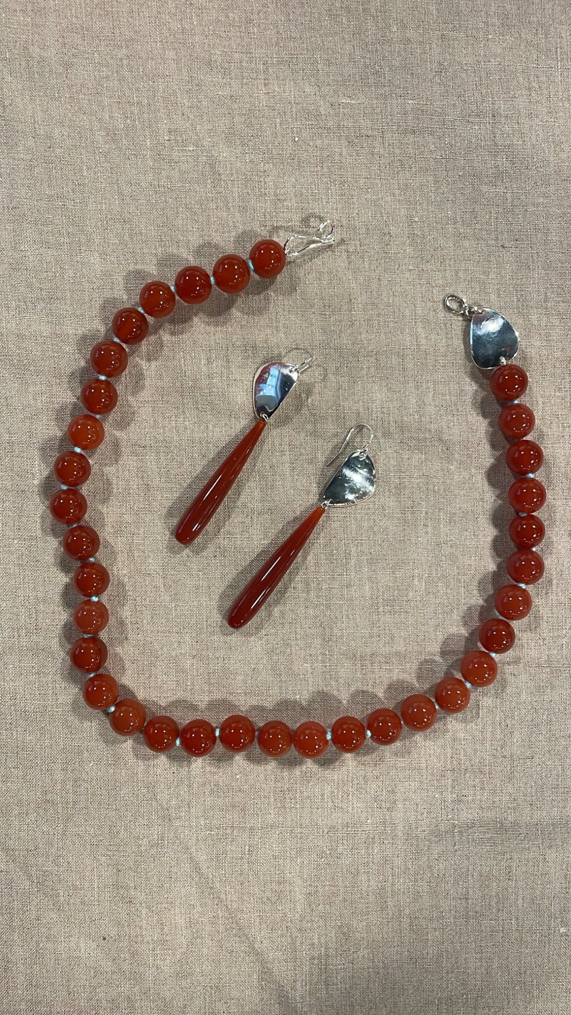 Carnelian and Stone Earrings | Mikkel Brøgger - Bon Ton goods