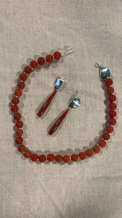 Carnelian and Stone Earrings | Mikkel Brøgger - Bon Ton goods