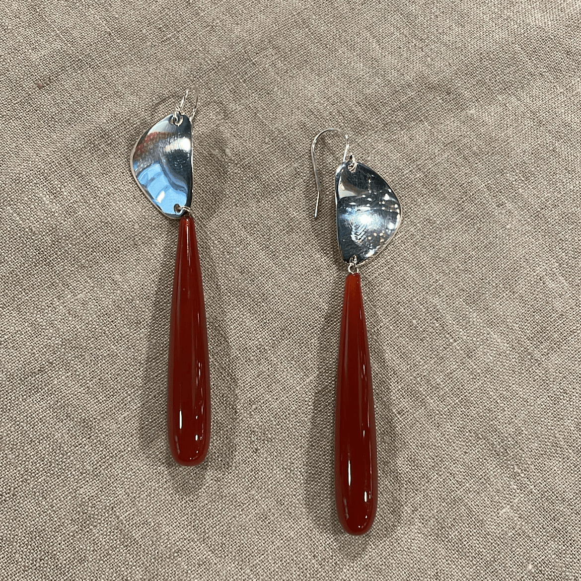 Carnelian and Stone Earrings | Mikkel Brøgger - Bon Ton goods