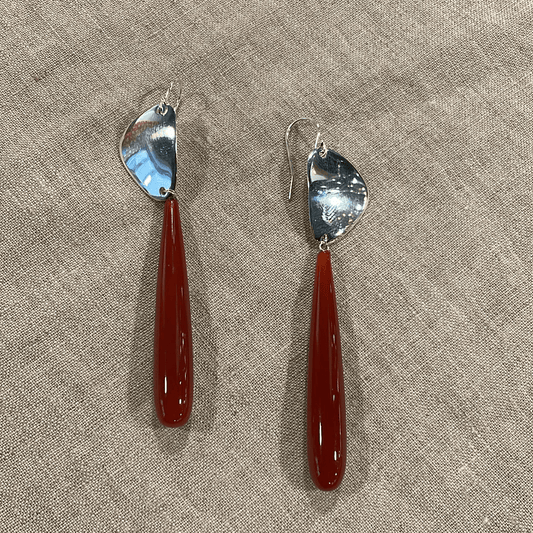 Carnelian and Stone Earrings | Mikkel Brøgger - Bon Ton goods