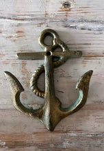 Load image into Gallery viewer, Cast Iron Hook Anchor Gold Finish- Vintage - Bon Ton goods
