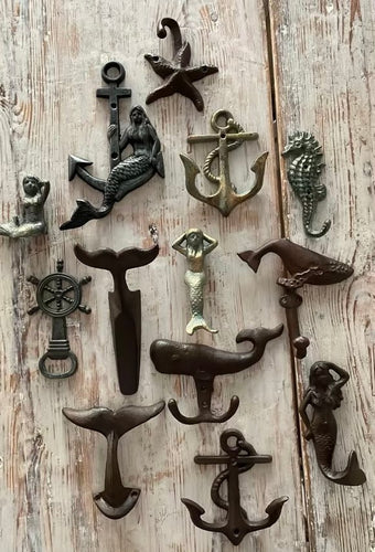 Cast Iron Sea Horse Hook - Vintage - Bon Ton goods