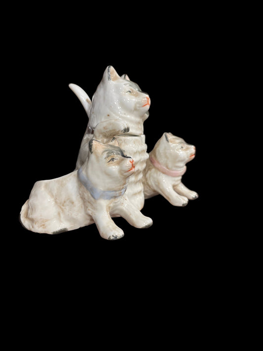 Cat Family with Kittens (c. 1900) French Mustard Pot - Bon Ton goods
