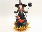 Cauldron Witch Figure | Vintage by Crystal Spun Cotton Ornament - Bon Ton goods