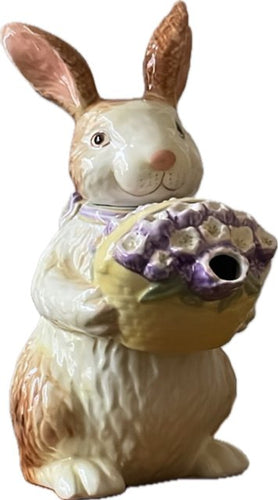 Ceramic Bunny Teapot - Vintage - Bon Ton goods