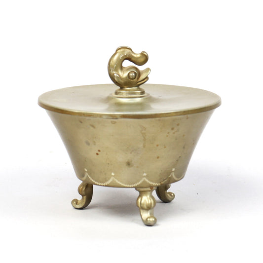 CG Hallberg Pewter Box with Lid, Sweden circa 1930 - Bon Ton goods