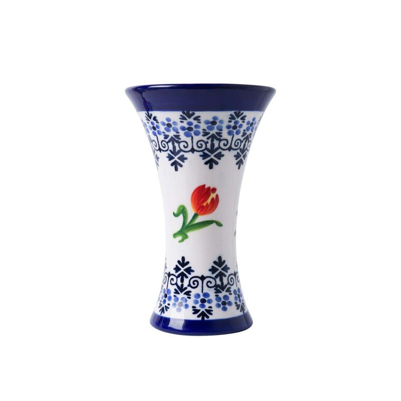 Chalice Vase Orange Tulip | Heinen Delfts Blauw - Bon Ton goods
