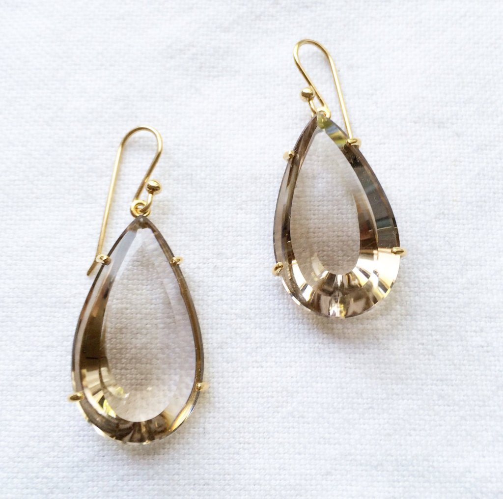Champagne Quartz Earrings | Mikkel Brøgger - Bon Ton goods