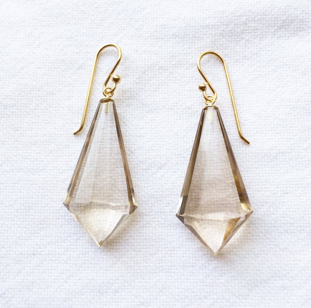 Champagne Quartz Fan Earrings | Mikkel Brøgger - Bon Ton goods