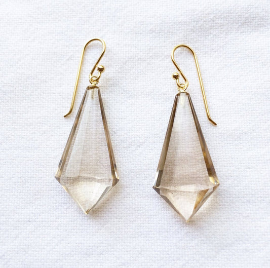 Champagne Quartz Fan Earrings | Mikkel Brøgger - Bon Ton goods
