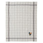 Charvet Éditions Bistrot linen tea towel embroidered with a rooster