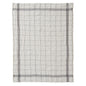Charvet Bistrot linen tea towel in Lin/Noir