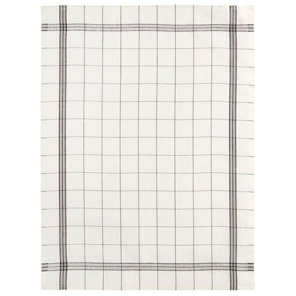 Charvet Bistrot linen tea towel in Noir