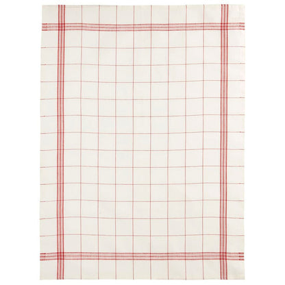 Charvet Bistrot linen tea towel in Rouge