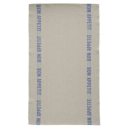 Charvet Éditions Bon Appétit tea towel in Lin / Bleu