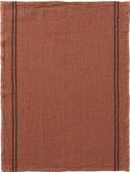 Charvet Country linen tea towel in Fox