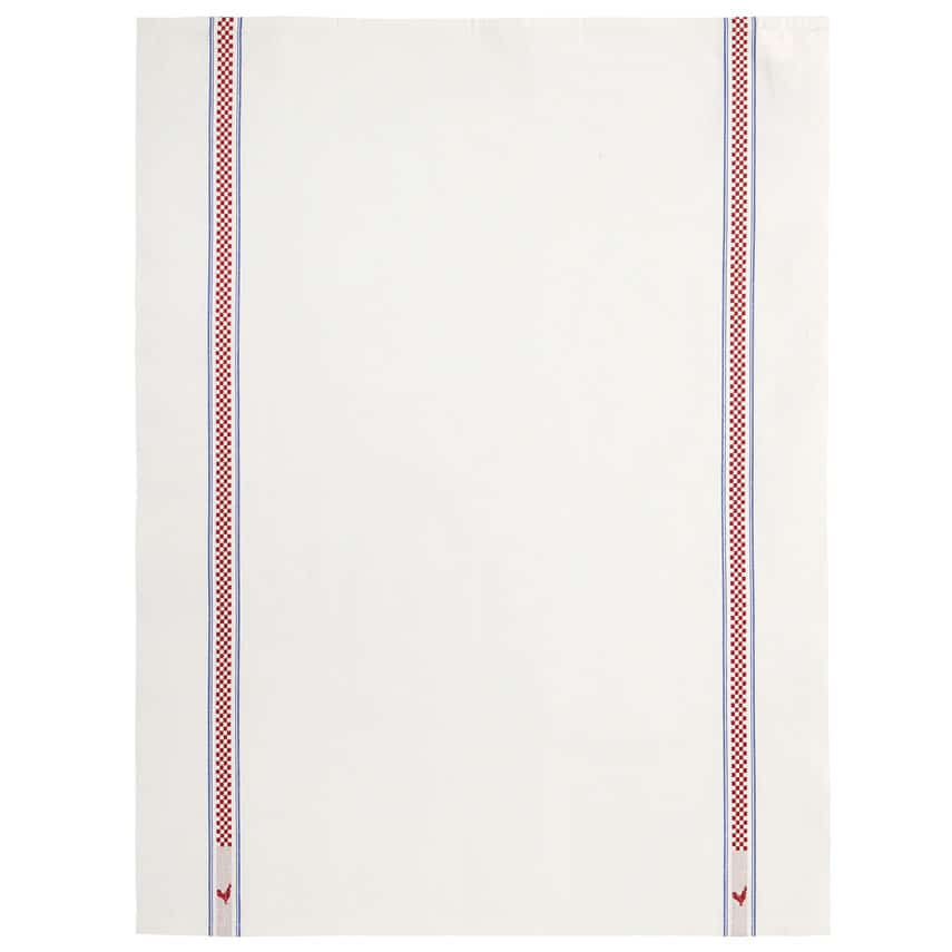 Charvet Éditions cotton Vichy Coq tea towel