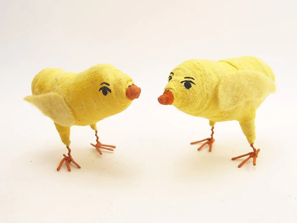 Chick Figure - Yellow | Vintage by Crystal Spun Cotton Ornament - Bon Ton goods