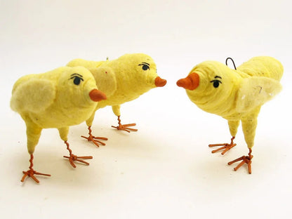 Chick Figure - Yellow | Vintage by Crystal Spun Cotton Ornament - Bon Ton goods