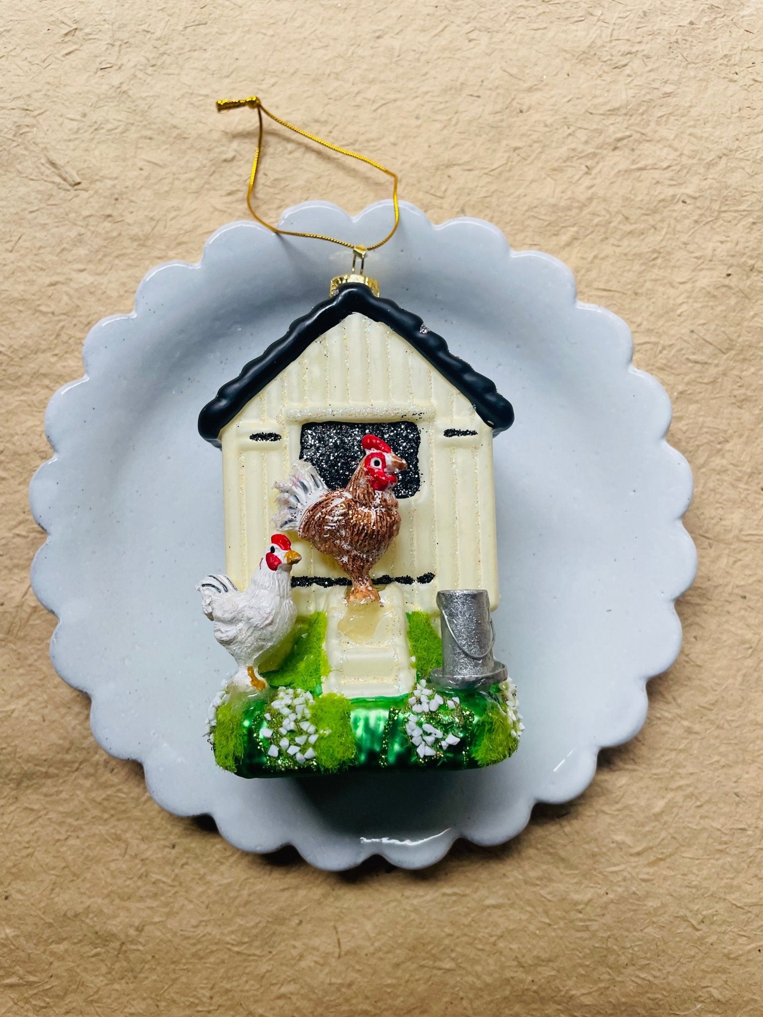 Chicken Coop Ornament - Bon Ton goods