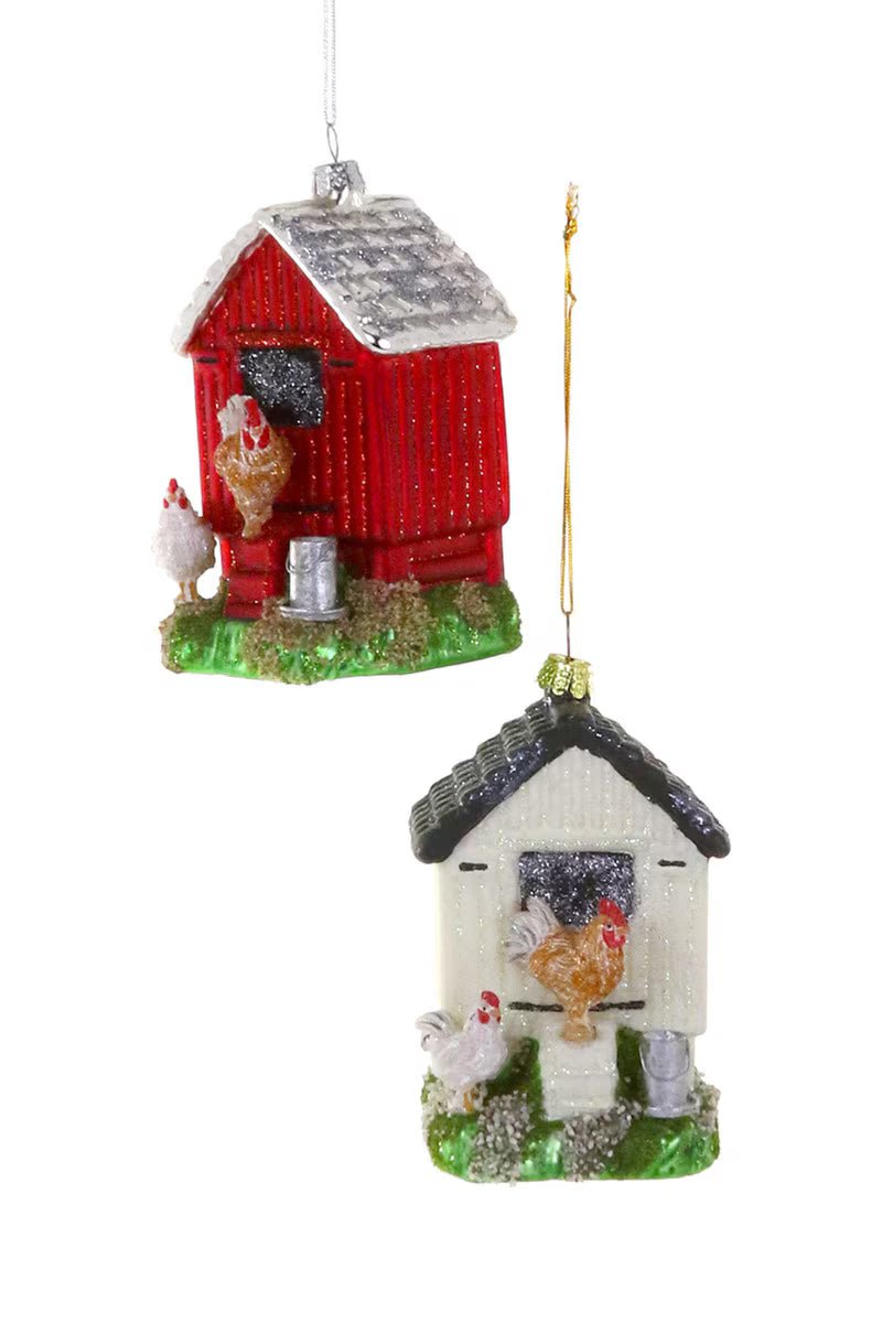 Chicken Coop Ornament - Bon Ton goods