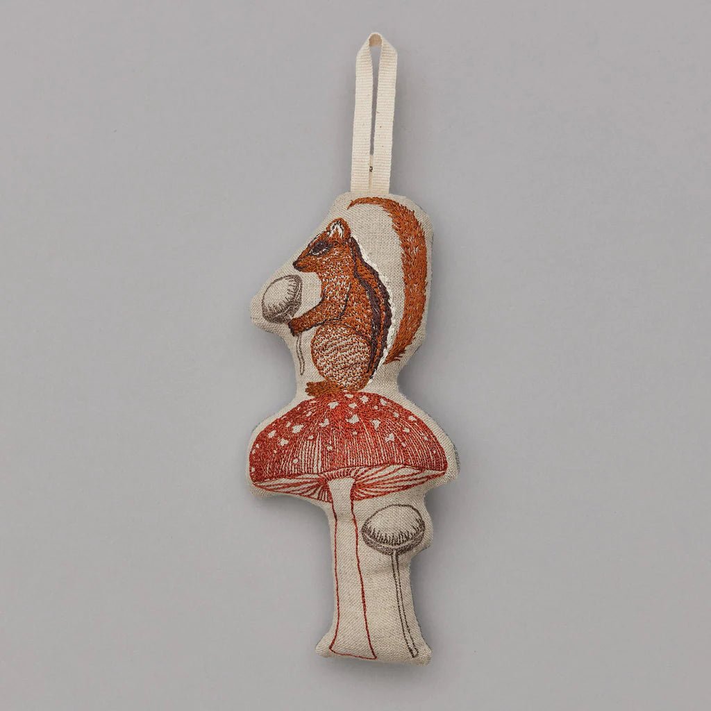 Chipmunk with Mushroom Ornament - Bon Ton goods