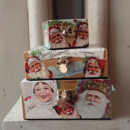 CHRISTMAS DECOUPAGE BOX #1 - LARGE - Bon Ton goods