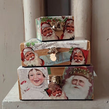 Load image into Gallery viewer, CHRISTMAS DECOUPAGE BOX #1 - LARGE - Bon Ton goods
