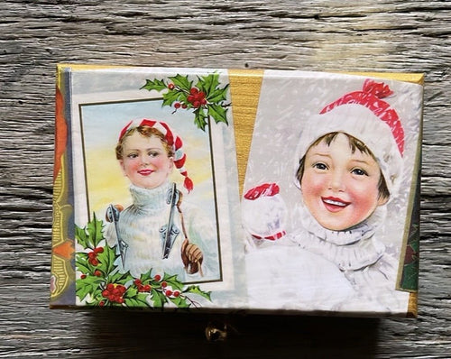 CHRISTMAS DECOUPAGE BOX #1 - MEDIUM - Bon Ton goods