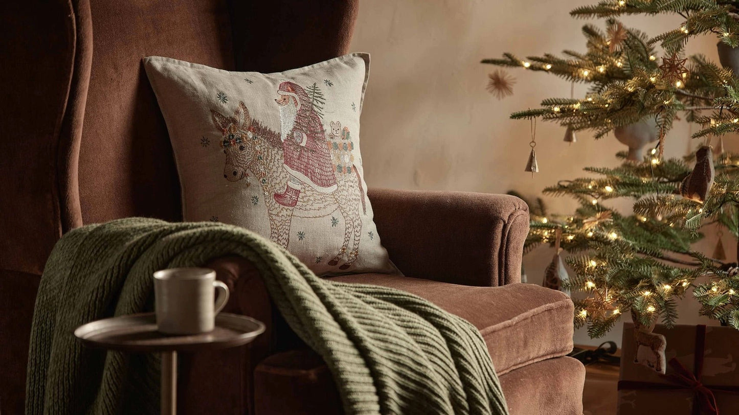 Christmas Donkey Pillow | Coral & Tusk - Bon Ton goods