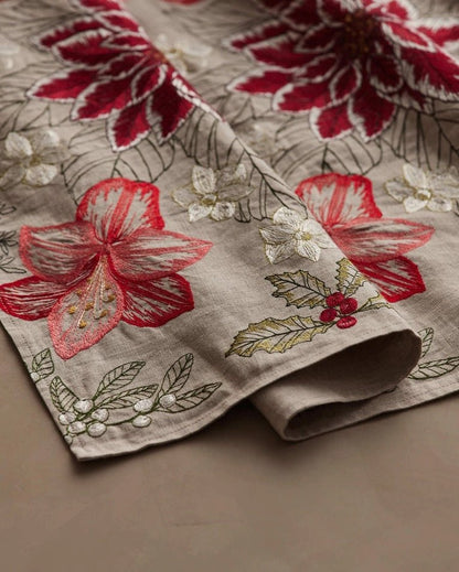 Christmas Flowers Table Runner | Coral & Tusk - Bon Ton goods