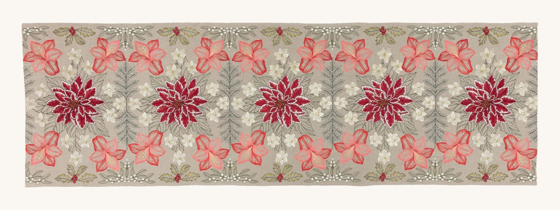 Christmas Flowers Table Runner | Coral & Tusk - Bon Ton goods