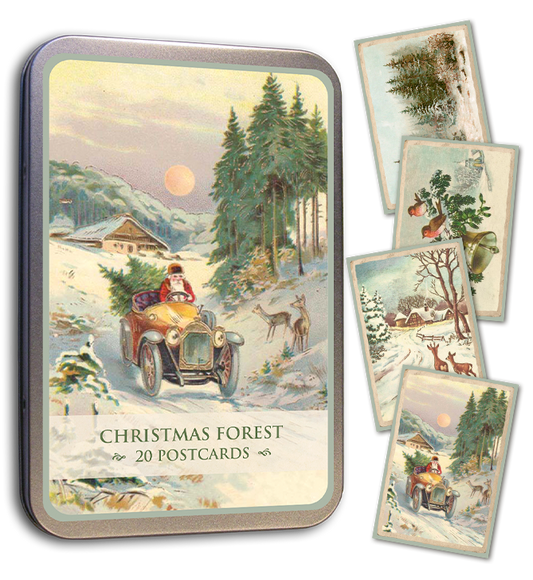 Christmas Forest Tin of Postcards | Skona Ting - Bon Ton goods