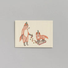 Load image into Gallery viewer, Christmas Fox on Sled Card - Bon Ton goods
