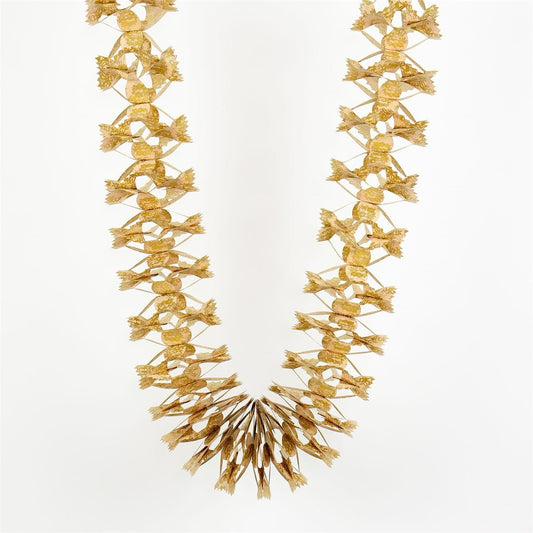 Christmas Garland, Salmon Pink and Gold - Bon Ton goods