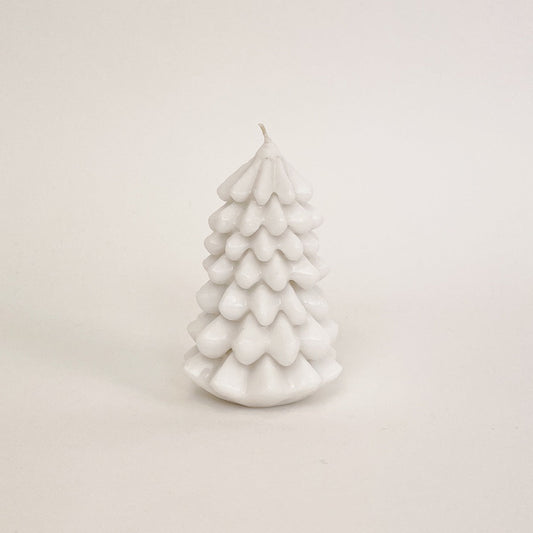 Christmas Tree Candle, White - Bon Ton goods