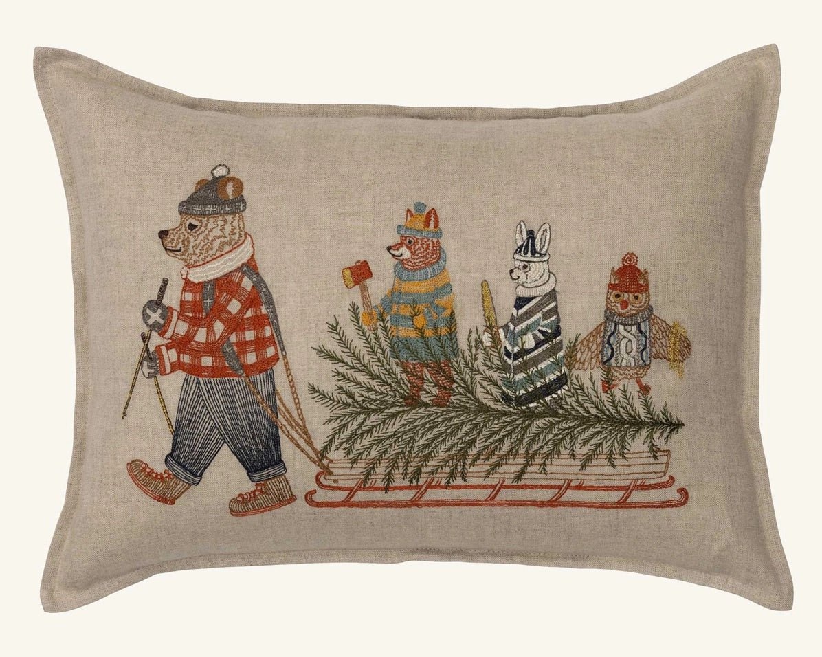Christmas Tree Sled Pillow | Coral & Tusk - Bon Ton goods