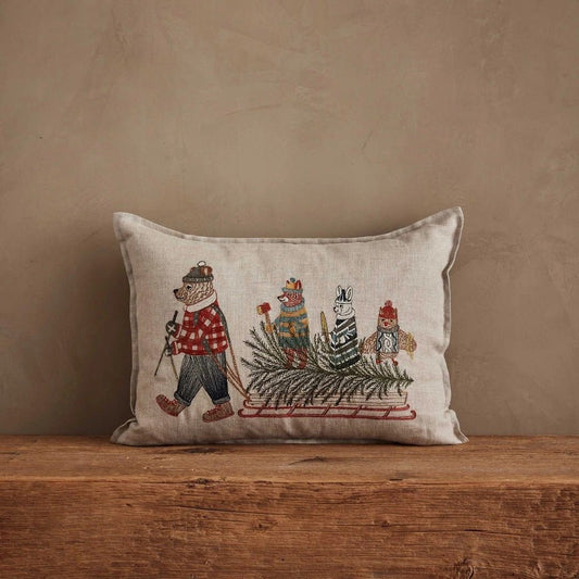 Christmas Tree Sled Pillow | Coral & Tusk - Bon Ton goods