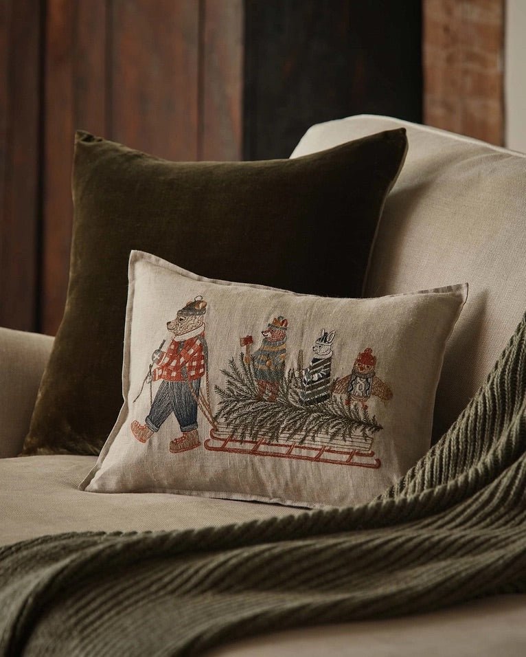 Christmas Tree Sled Pillow | Coral & Tusk - Bon Ton goods