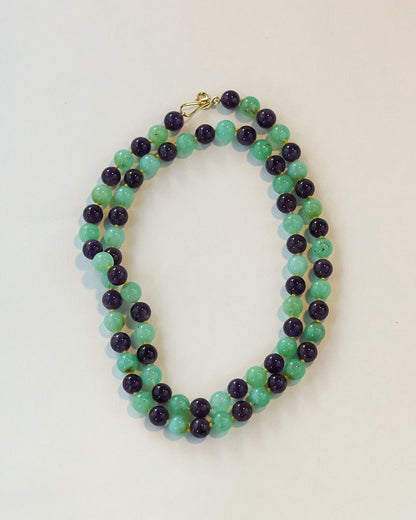 Chrysoprase & Amethyst Bead Necklace | Mikkel Brøgger - Bon Ton goods
