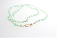 Load image into Gallery viewer, Chrysoprase and White Pearl Necklace - Bon Ton goods
