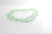 Load image into Gallery viewer, Chrysoprase and White Pearl Necklace - Bon Ton goods
