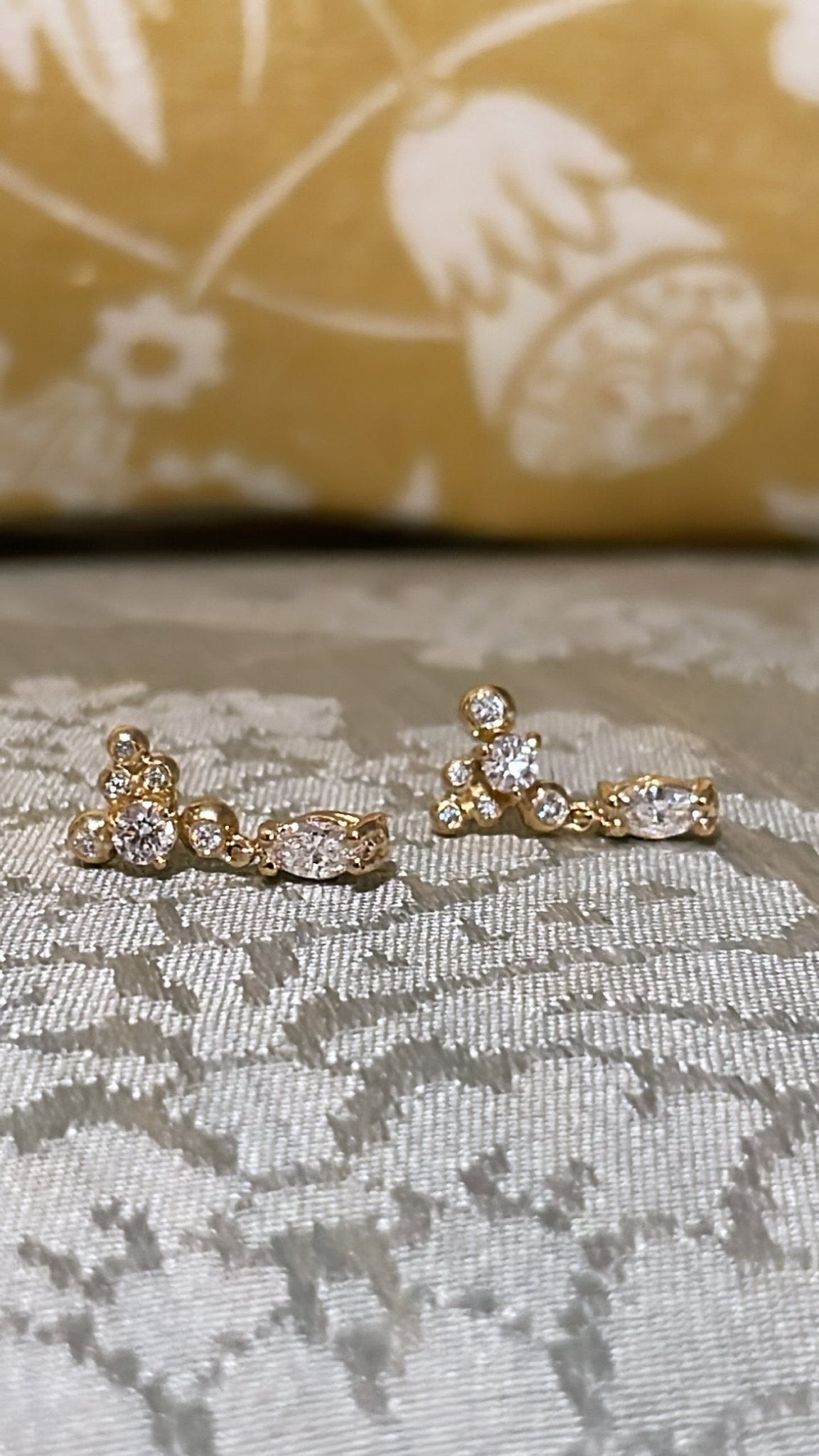 Cluster Diamond Dangling - Bon Ton goods