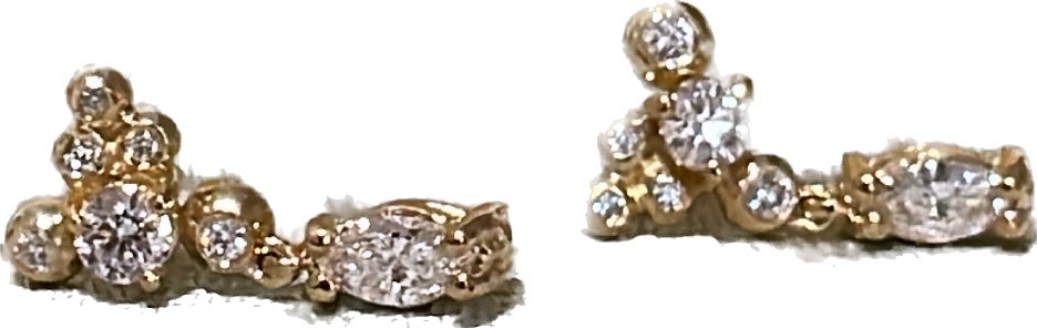 Cluster Diamond Dangling - Bon Ton goods