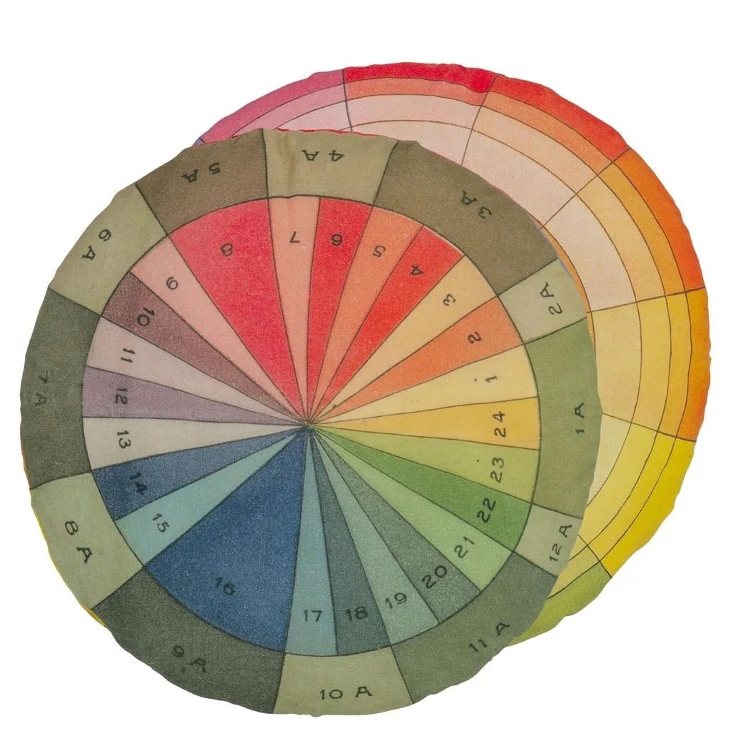 Color Wheel Multicolour Cushion | John Derian - Bon Ton goods