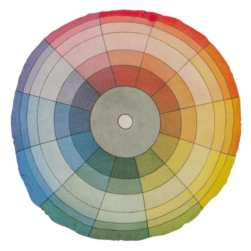 Color Wheel Multicolour Cushion | John Derian - Bon Ton goods