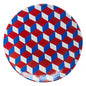 Commune de Paris Tricolore Cubes Plate, Set of 6 | Astier de Villatte: Exclusive Pre-Order Item - BON TON goods